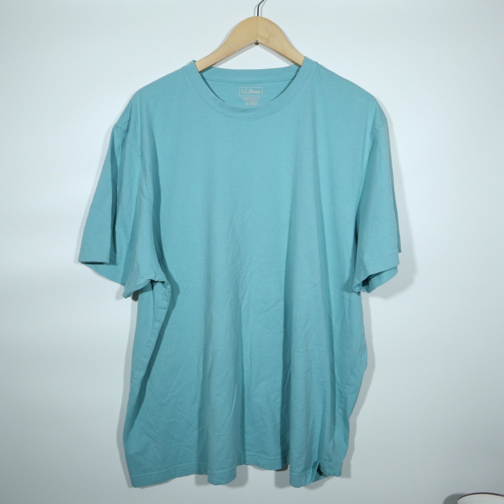 L.L. Bean T-Shirt XL Regular Teal Blue Short Sleeve Traditional Fit Crewneck